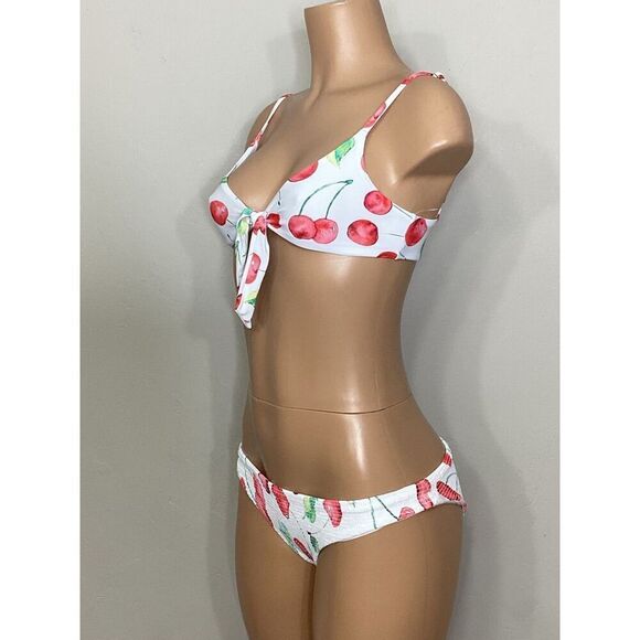 New. Pilyq cherries bikini set. Normally $149. - Picture 5 of 11